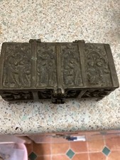 Relic box heavy brass casket c1900? Church