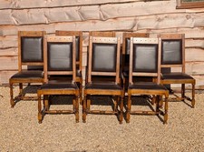8 Dining Chairs - Batheaston Furniture - Ash Oak Finish - Drop In Seats