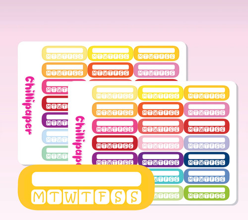 Habit tracker stickers bujo - tracker,