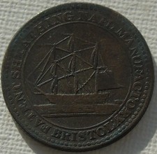 1812 Bristol Half-Penny Token
