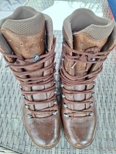 Lowa Combat Boots Size Uk 8 Brown Leather
