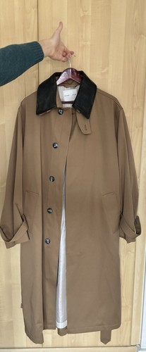 Trench coat leather contrast - trench,