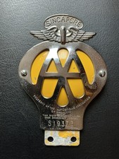 Vintage Car Badge - AA Car