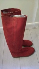 Toast Leather Suede Tall Knee