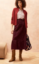 BRORA pure cashmere Donegal shawl jacket/cardigan.UK 12-14. colour Henna.RRP£479