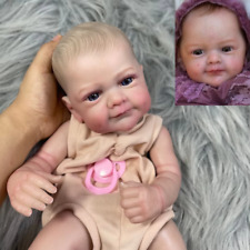 18" Finished Painted Reborn Doll Parts Sanya Vinyl Kit 3D Skin Veins Cloth Body