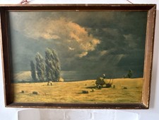  Vintage David Shepherd The Last Bales  Signed Print Retro 