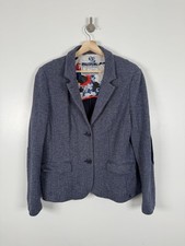 Joules Blazer Jacket Size UK 14 Blue Tweed Look Parade Hacking Country