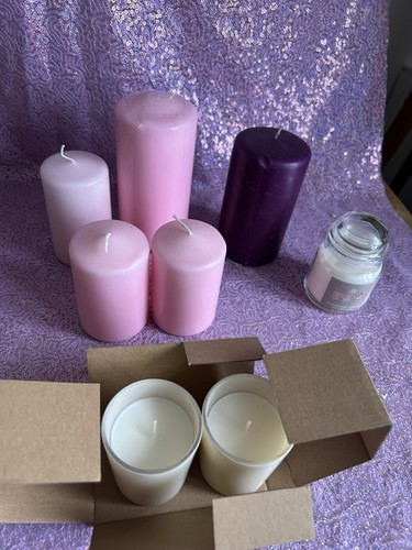 Job lot candles pink - job,