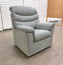 Furniture Village G Plan 'Malvern' Armchair B161 Mamas Sky Tight Weave Fabric