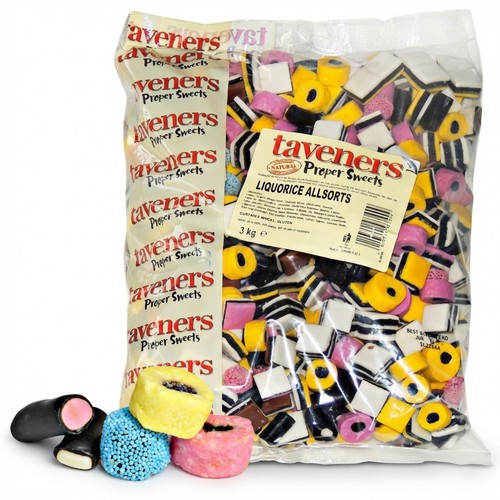 3kg taveners liquorice - 3kg,