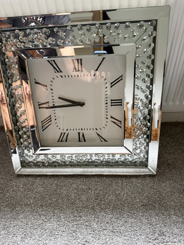 Mirrored wall clock - mirrored,