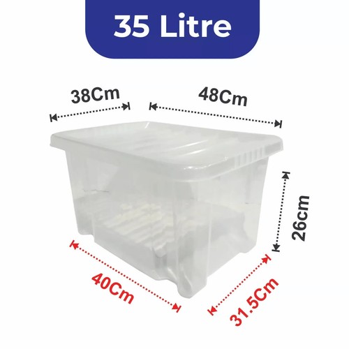 Clear plastic storage box - plastic,