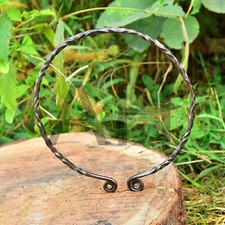 Handmade Iron Viking Warrior Renaissance Knights Crusader Torc Necklace AH