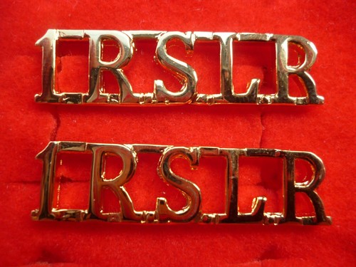 Pair metal shoulder titles - pair, of
