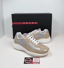 Size 7.5UK/8.5US - Prada Americas Cup Patent Leather Beige🥯 New/Retail $925