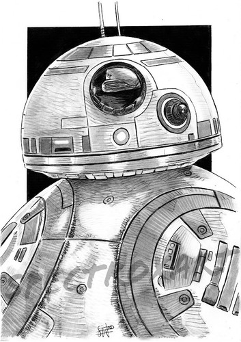 Original art bb8 - original, "bb8"