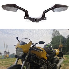 For Honda Kawasaki Suzuki Yamaha Carbon Fiber Motorcycle Rear View Side Mirrors