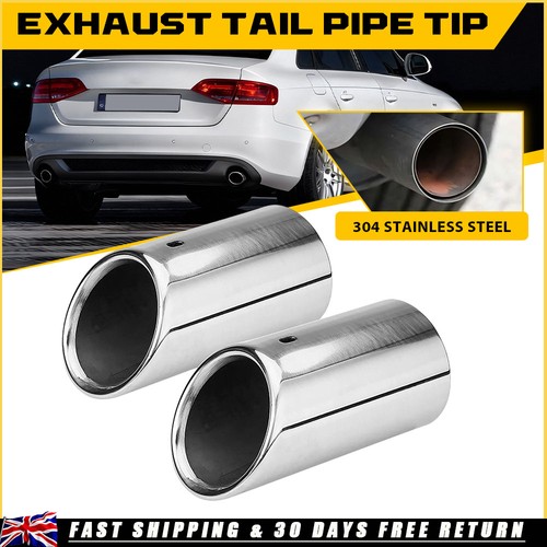 Stainless steel car exhaust - 2x,