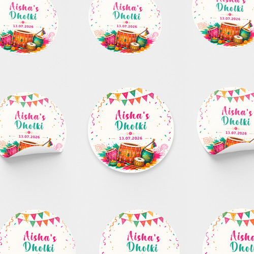 Dholki stickers personalised - stickers,