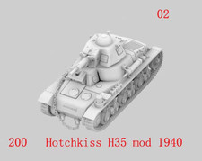 3D Printed 1/72 French Hotchkiss H35 mod 1940 Light Tank Unpainted Model Kit-2