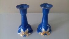 PAIR VINTAGE BLUE VICTORIA