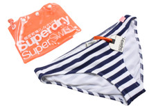 Superdry Marine Stripe Bikini Bottom Swimwear Women Large Stretchy Lined