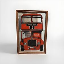 Rare Vintage Coca Cola Advertising Mirror London Red Trafalgar Square Bus Pub