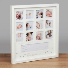 Bambino Baby First Year Collage Photo Frame - Our Little Star Keepsake Gift