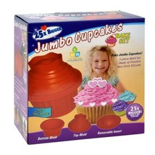 New Jumbo Cupcakes Bake Set - 25x Bigger Than a Big Cupcake!Non Stick Silicone