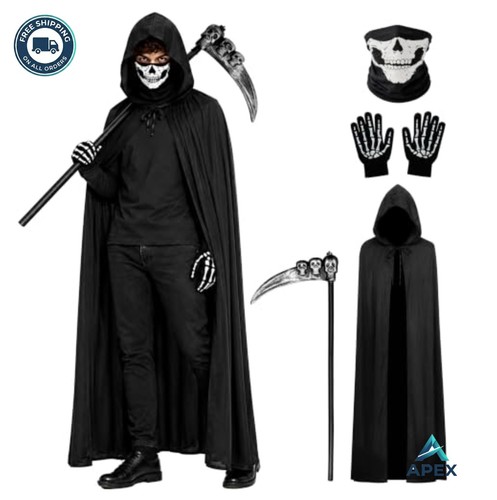 Grim reaper costume hooded - costume,