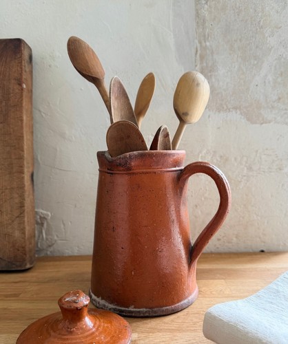 Antique french brown glazed - antique,