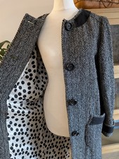 Vintage 1940's look Whistles wool pea coat size 8