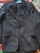 Debenhams Boys Smart Formal Suit Blue Zoo, Age 10, Black