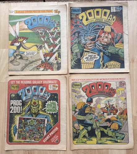 2000ad comic progs 198 202 - comic,