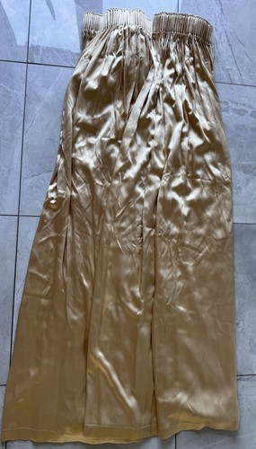 Champagne gold satin curtains - gold,