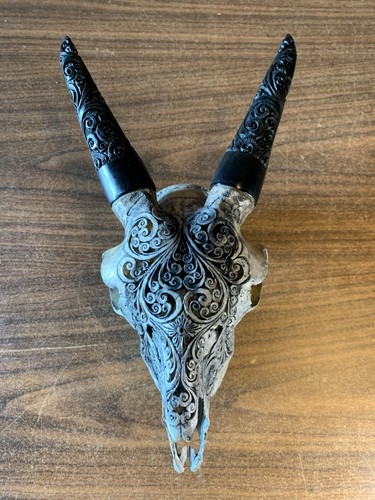 Gorgeous hand carved - carved, goat