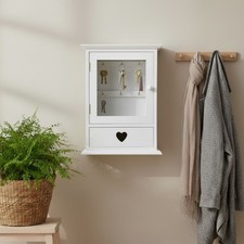 Wall Mounted White Open Glass