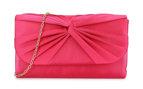Women satin pleated clutch - women's,
