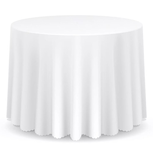 Round polyester tablecloth - polyester,