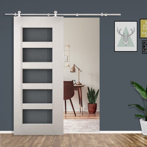 Wooden sliding door kit - door,