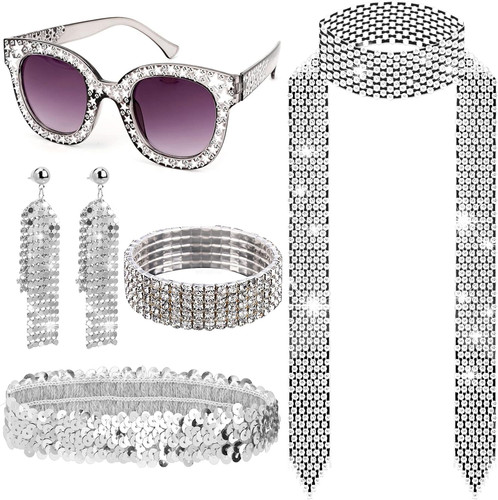 6pcs 70s disco accessories - 6pcs,