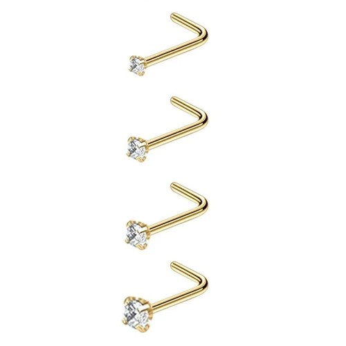 Pair nose stud pin - pair, bar