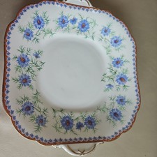 Aynsley Blue Cornflower Cake Plate