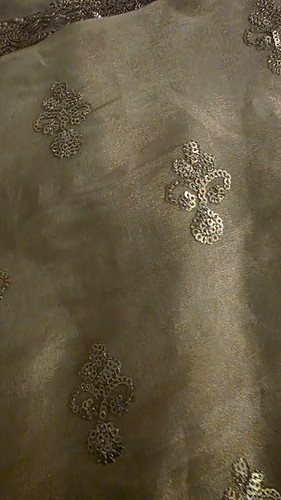 Beige silk chiffon - beige,