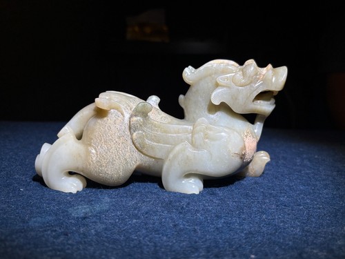 Chinese old white jade - , carving