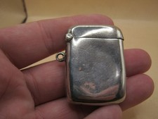 Birmingham 1911 Sterling Silver Vesta Case Match Safe - W J Myott