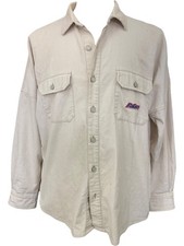 Palace Beige Corduroy Shirt Drop Shoulder Style Skate Casual Sport Urban - M
