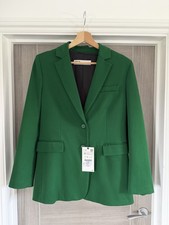 Zara Green Suit Jacket Size 12