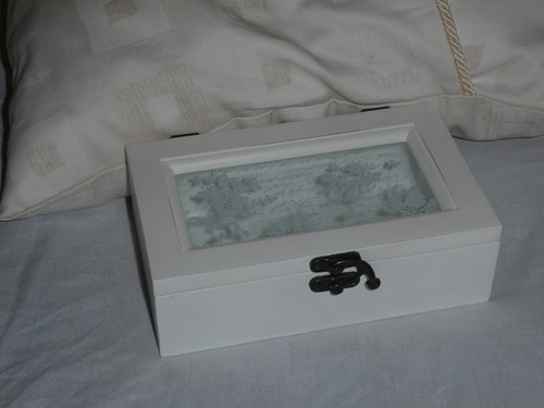 Jewellery box wooden white - wooden, in